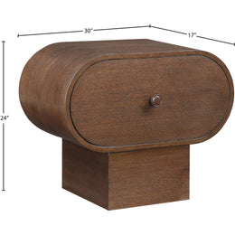 Meridian Harlow Brown Night Stand