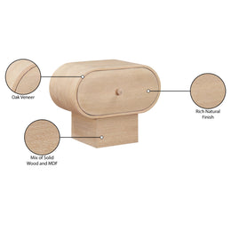 Meridian Harlow Natural Night Stand