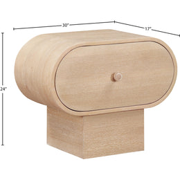 Meridian Harlow Natural Night Stand