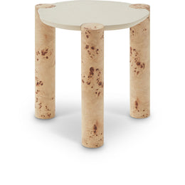 Meridian Thor Natural Burl Wood End Table