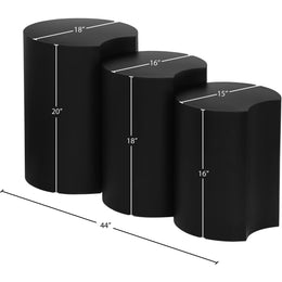 Meridian Dimple Black End Table