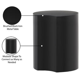 Meridian Dimple Black End Table
