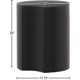Meridian Dimple Black End Table