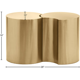 Meridian Dimple Gold End Table