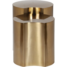 Meridian Dimple Gold End Table