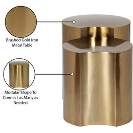 Meridian Dimple Gold End Table