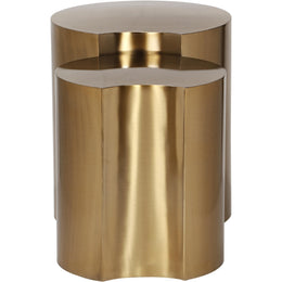 Meridian Dimple Gold End Table