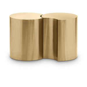 Meridian Dimple Gold End Table