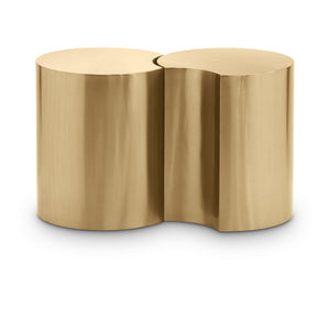 Meridian Dimple Gold End Table