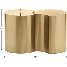 Meridian Dimple Gold End Table