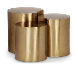 Meridian Dimple Gold End Table