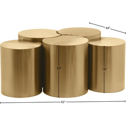 Meridian Dimple Gold Coffee Table