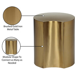 Meridian Dimple Gold End Table