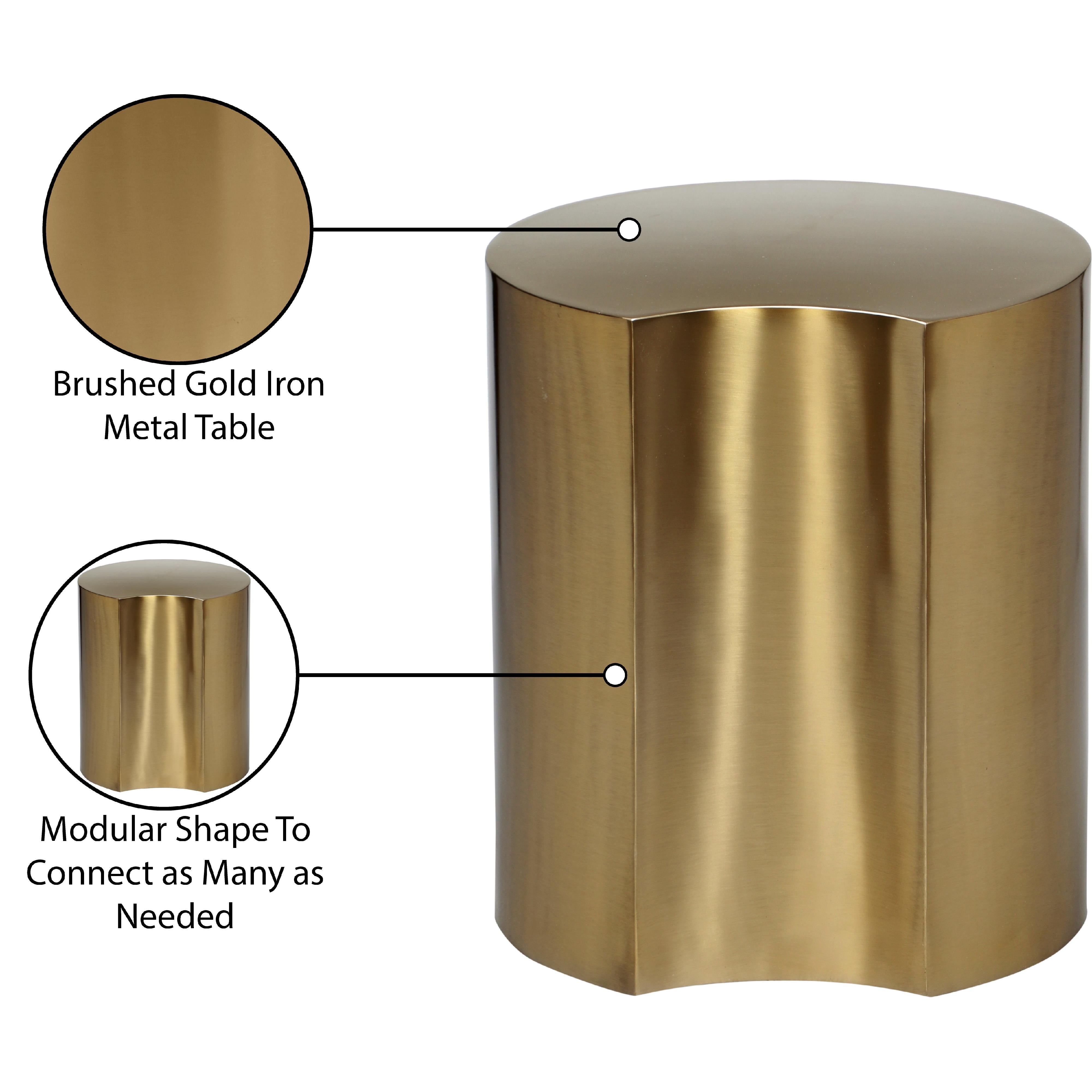Meridian Dimple Gold End Table