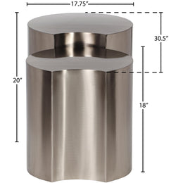 Meridian Dimple Silver End Table