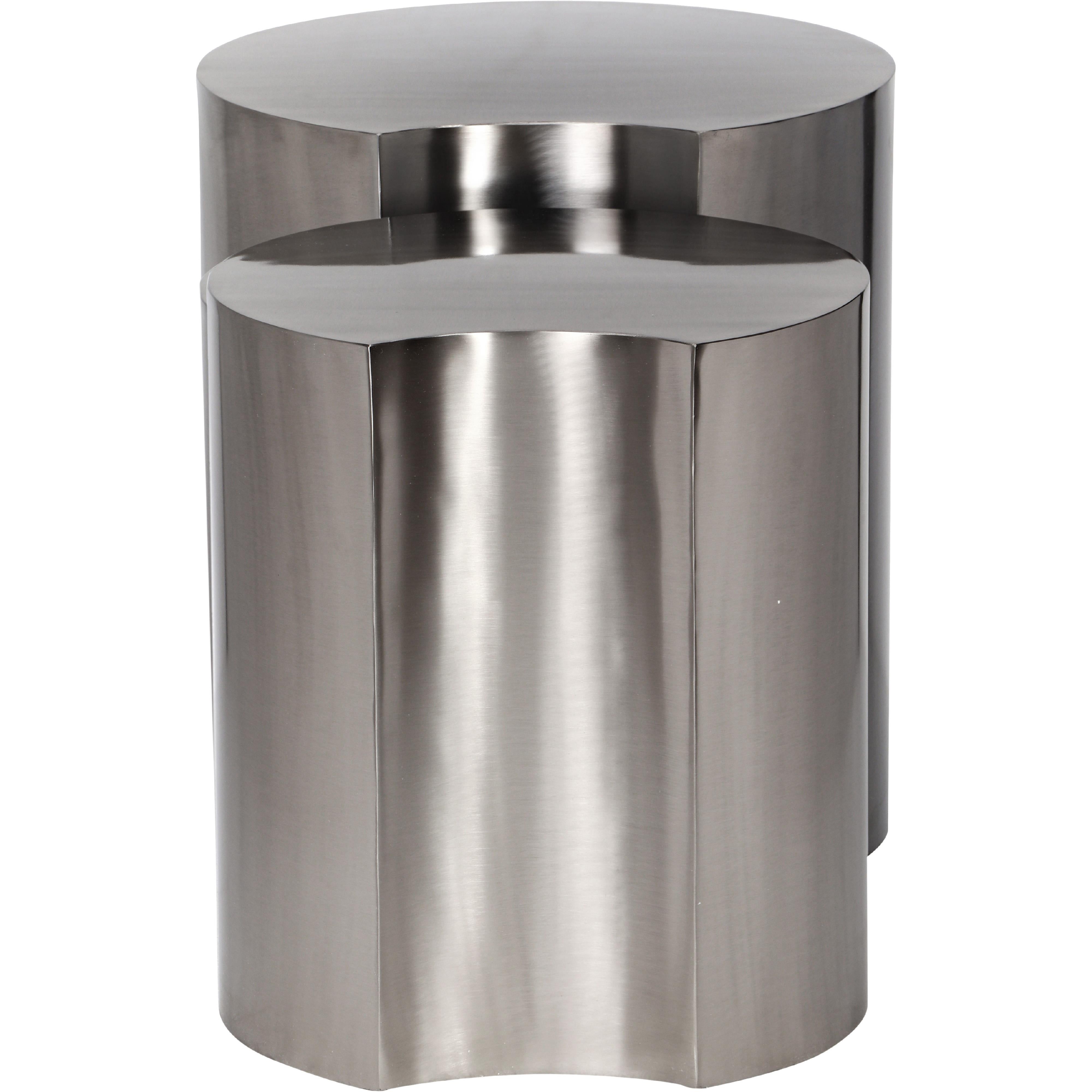 Meridian Dimple Silver End Table