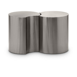 Meridian Dimple Silver End Table