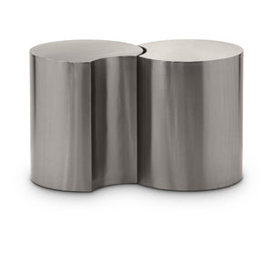 Meridian Dimple Silver End Table