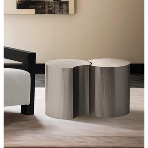 Meridian Dimple Silver End Table