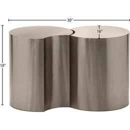 Meridian Dimple Silver End Table