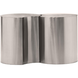 Meridian Dimple Silver End Table