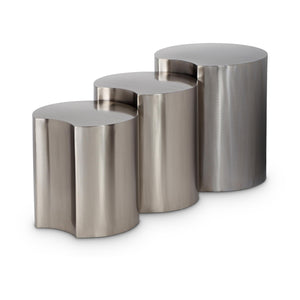 Meridian Dimple Silver End Table
