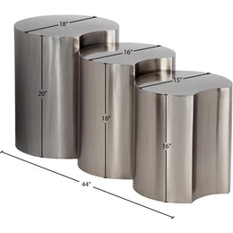 Meridian Dimple Silver End Table