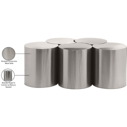 Meridian Dimple Silver Coffee Table