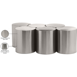 Meridian Dimple Silver Coffee Table