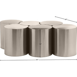 Meridian Dimple Silver Coffee Table