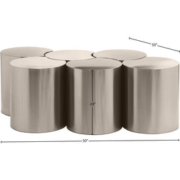 Meridian Dimple Silver Coffee Table