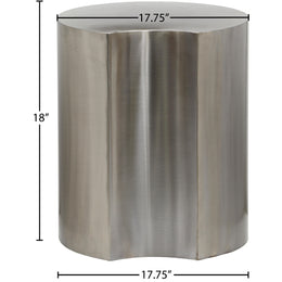 Meridian Dimple Silver End Table