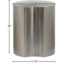 Meridian Dimple Silver End Table