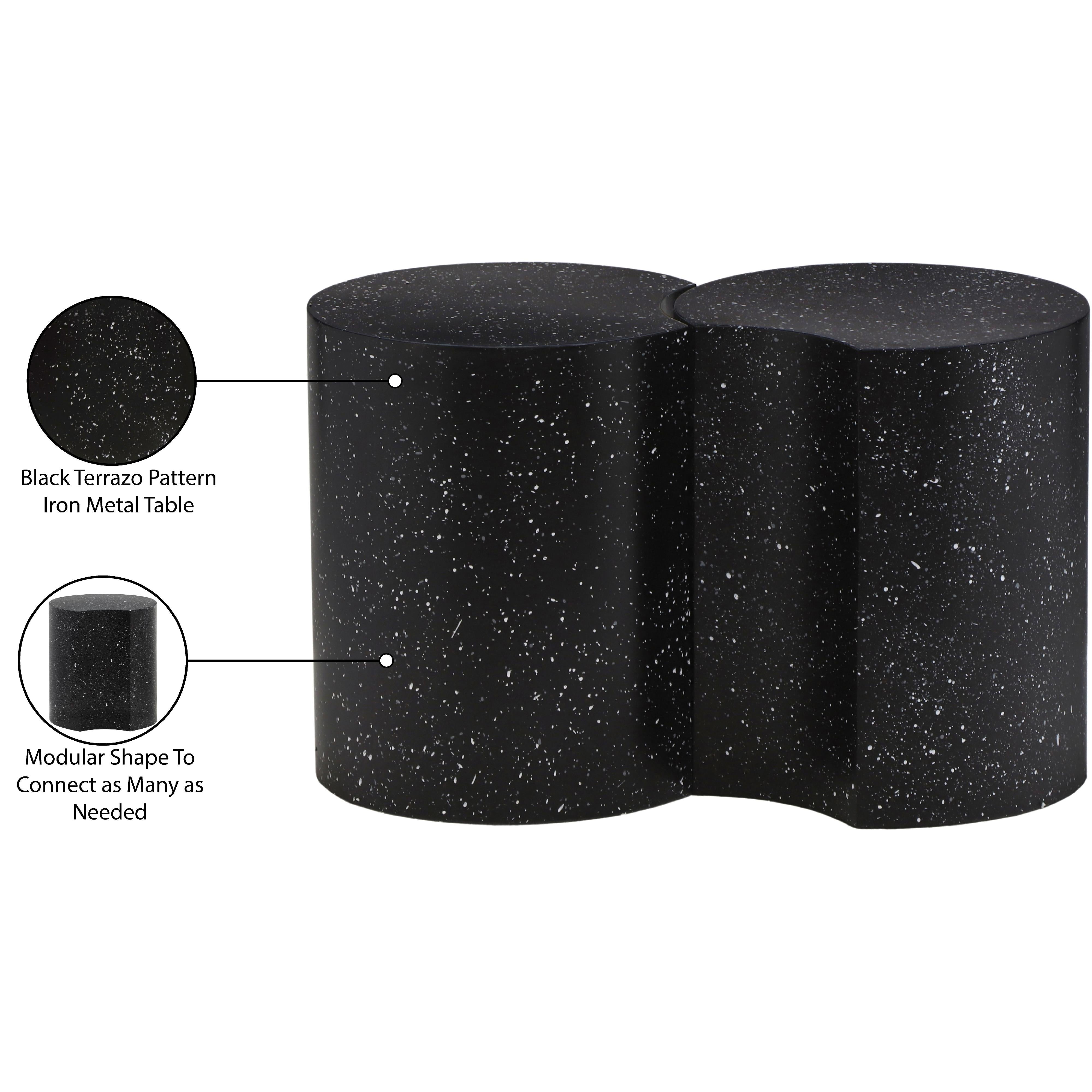 Meridian Dimple Black End Table