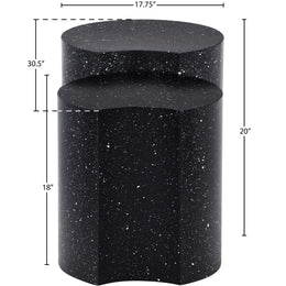 Meridian Dimple Black End Table