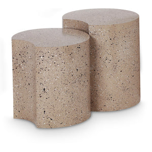 Meridian Dimple Taupe End Table