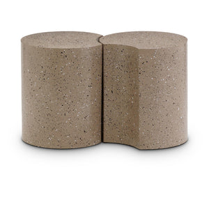 Meridian Dimple Taupe End Table