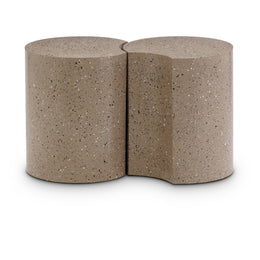 Meridian Dimple Taupe End Table