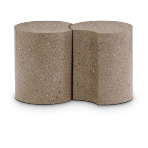 Meridian Dimple Taupe End Table