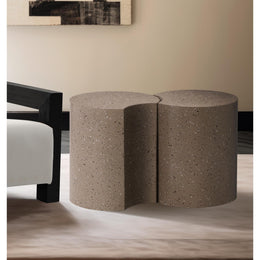 Meridian Dimple Taupe End Table