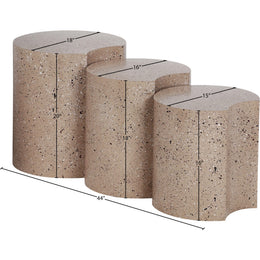 Meridian Dimple Taupe End Table