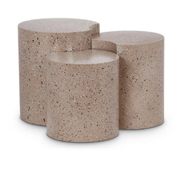 Meridian Dimple Taupe End Table