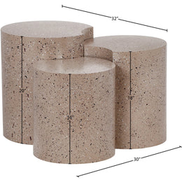 Meridian Dimple Taupe End Table