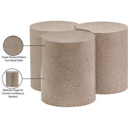 Meridian Dimple Taupe Coffee Table