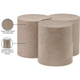 Meridian Dimple Taupe Coffee Table