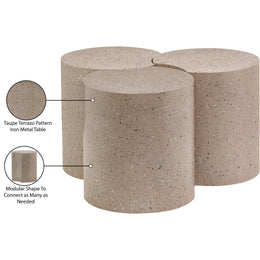 Meridian Dimple Taupe Coffee Table
