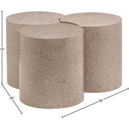 Meridian Dimple Taupe Coffee Table