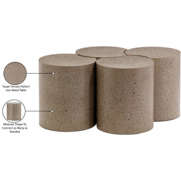 Meridian Dimple Taupe Coffee Table