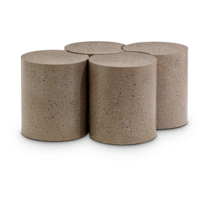 Meridian Dimple Taupe Coffee Table