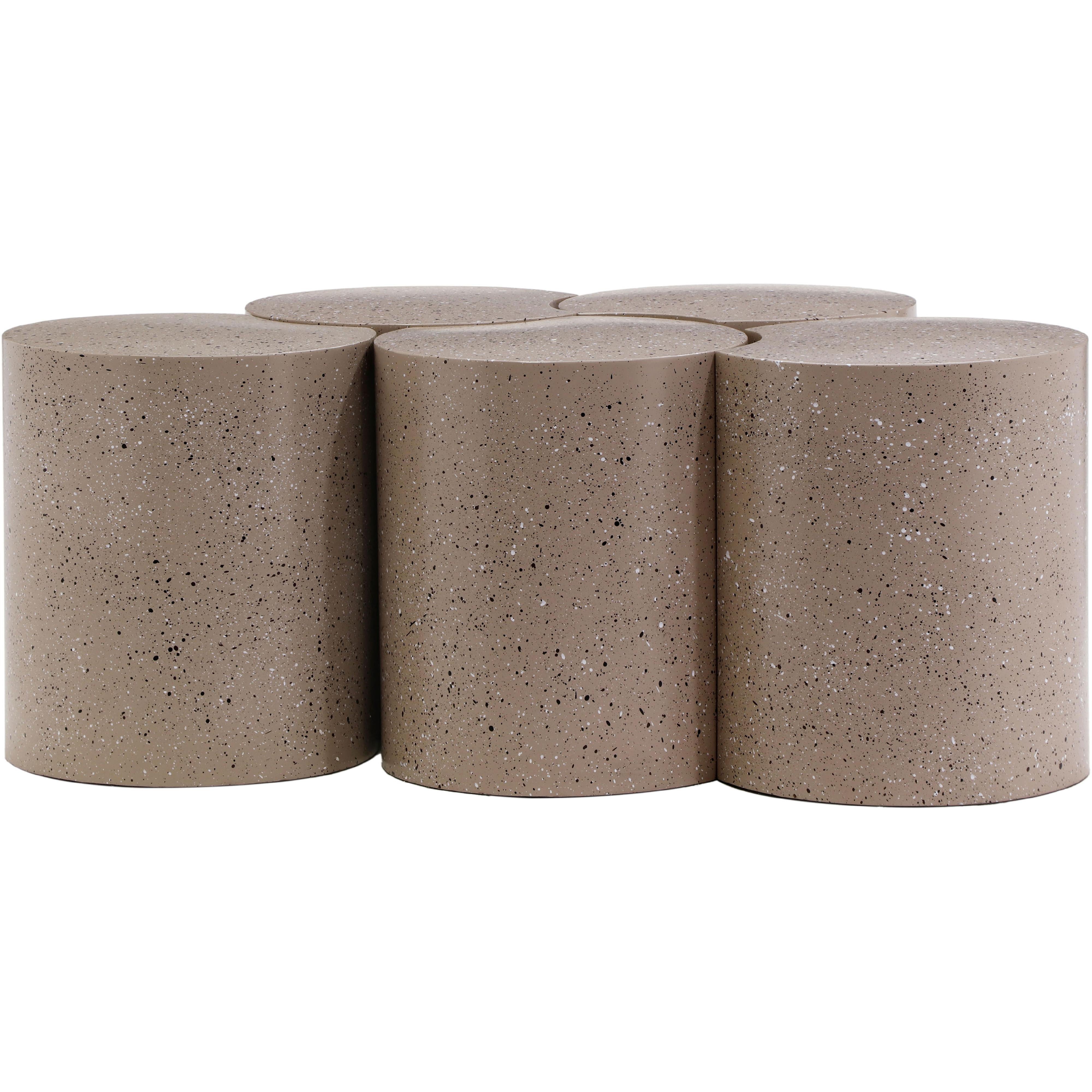 Meridian Dimple Taupe Coffee Table